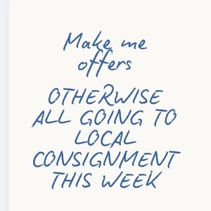 Tory Burch Blue Script Print Card